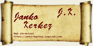 Janko Kerkez vizit kartica